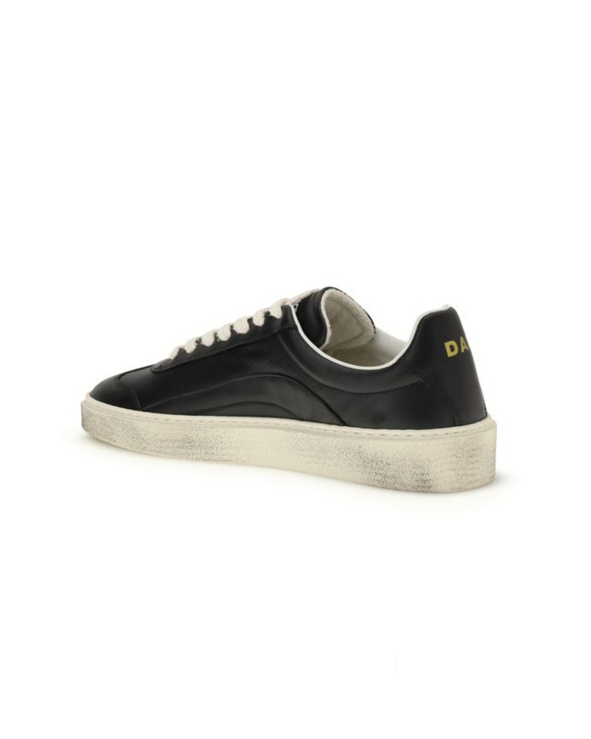 Dsquared2 – Rider Sneakers in Pelle Nera Effetto Vintage