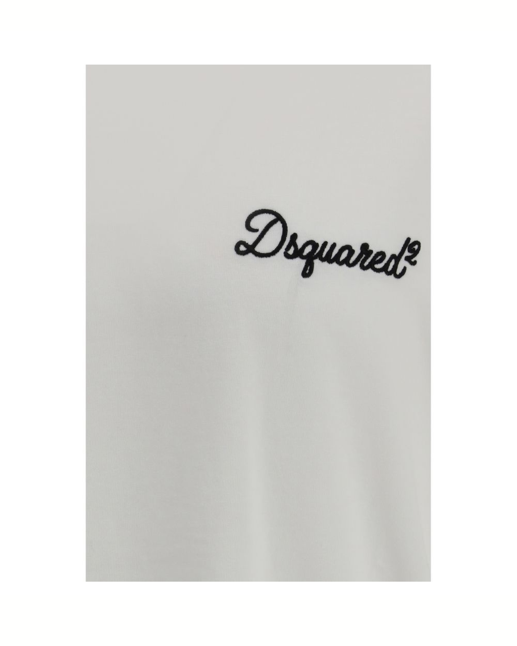 Dsquared2 - Signature T-Shirt Oversize Bianca con Logo Ricamato