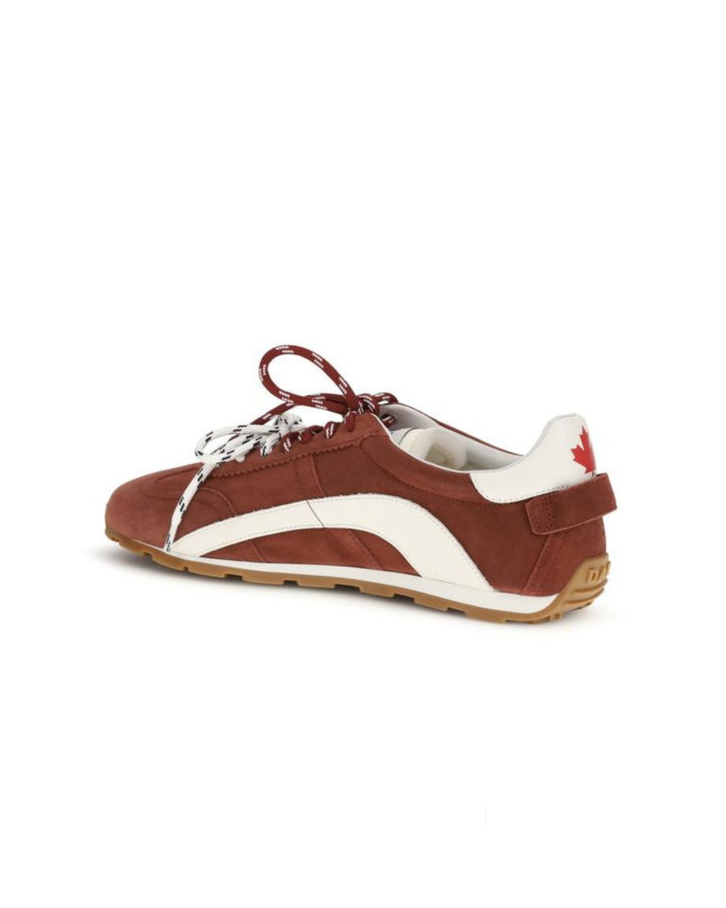 Dsquared2 – Sneakers in Suede Bordeaux con Dettagli a Contrasto
