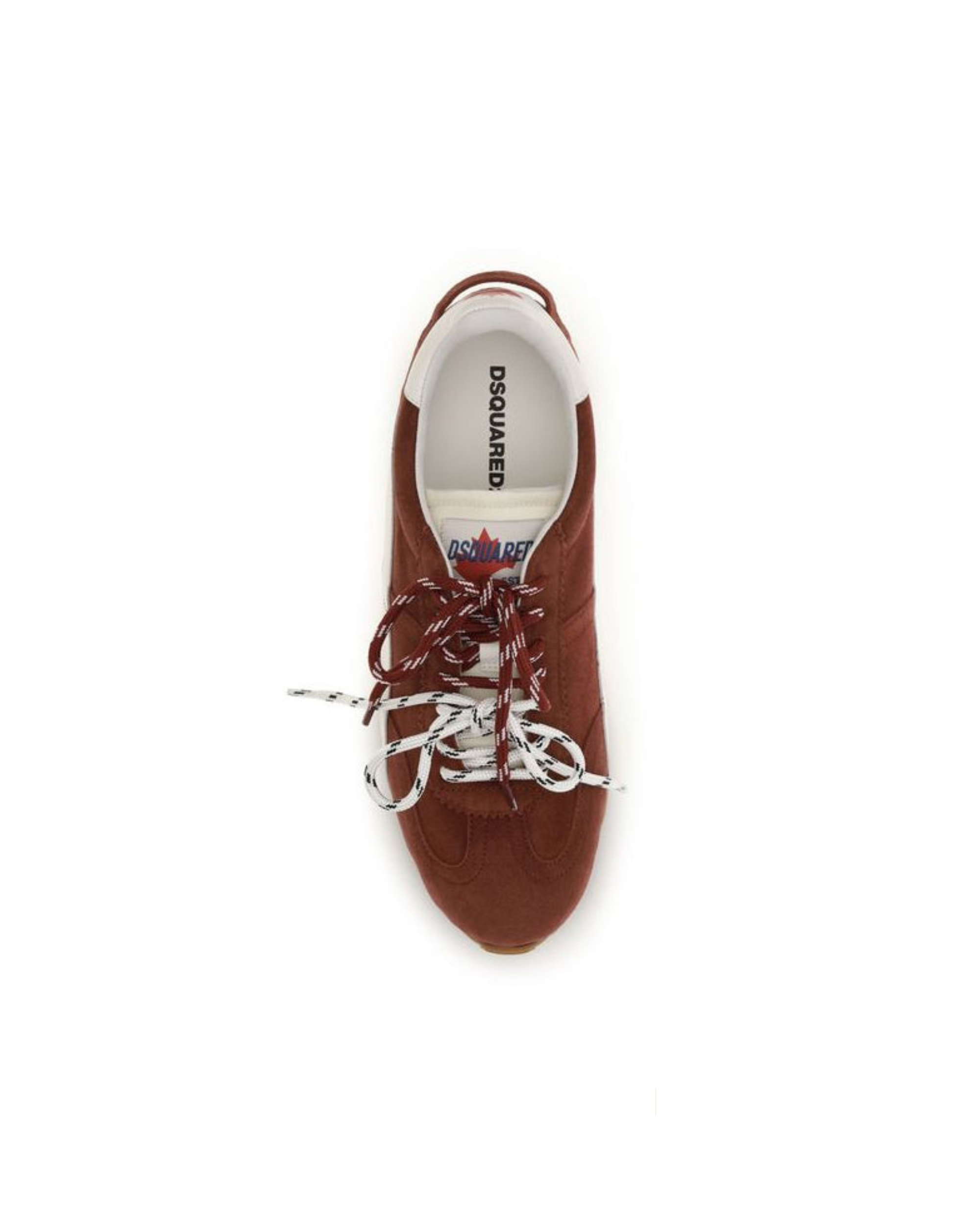 Dsquared2 – Sneakers in Suede Bordeaux con Dettagli a Contrasto