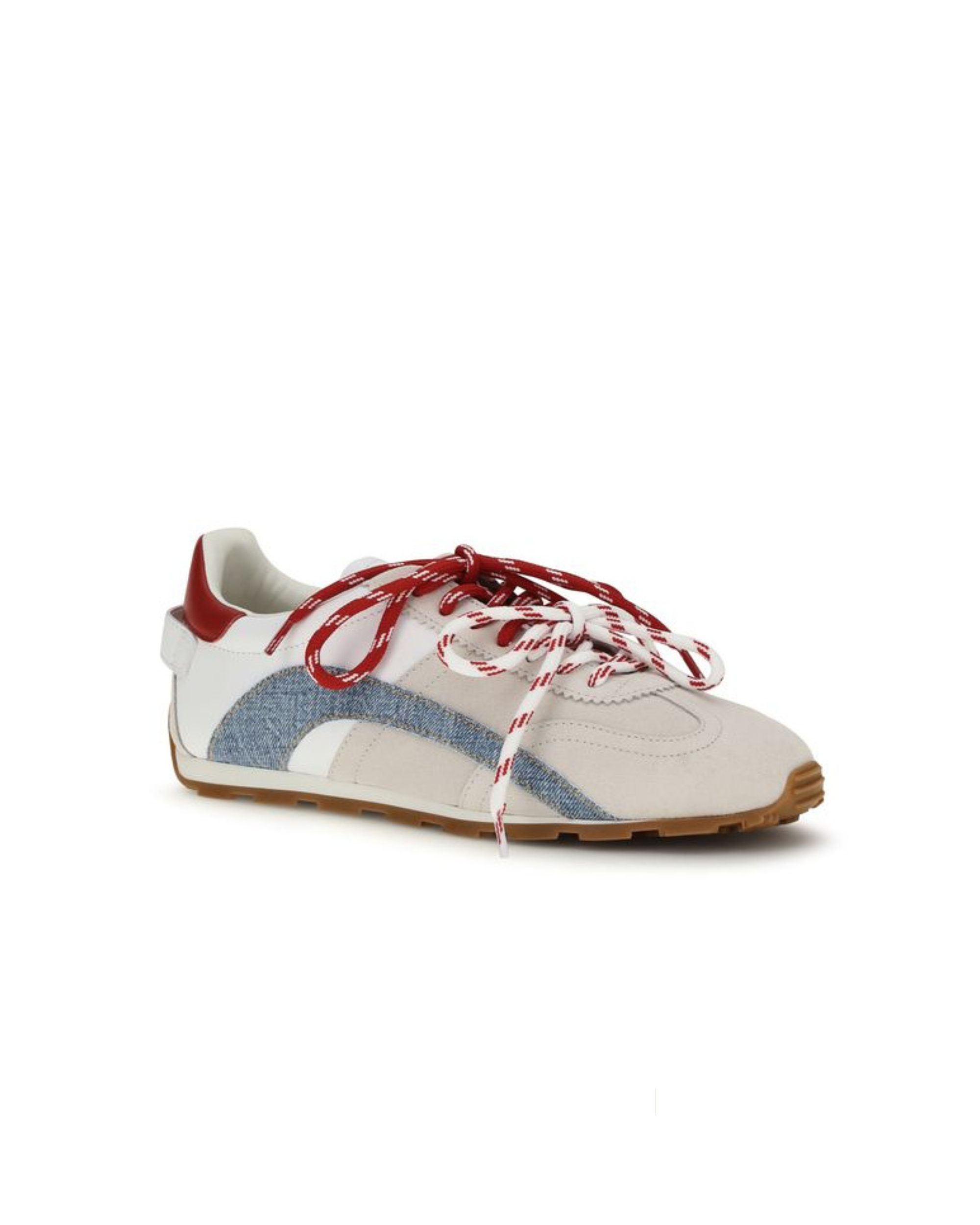 Dsquared2 – Sneakers in Suede, Pelle e Denim con Dettagli Rossi