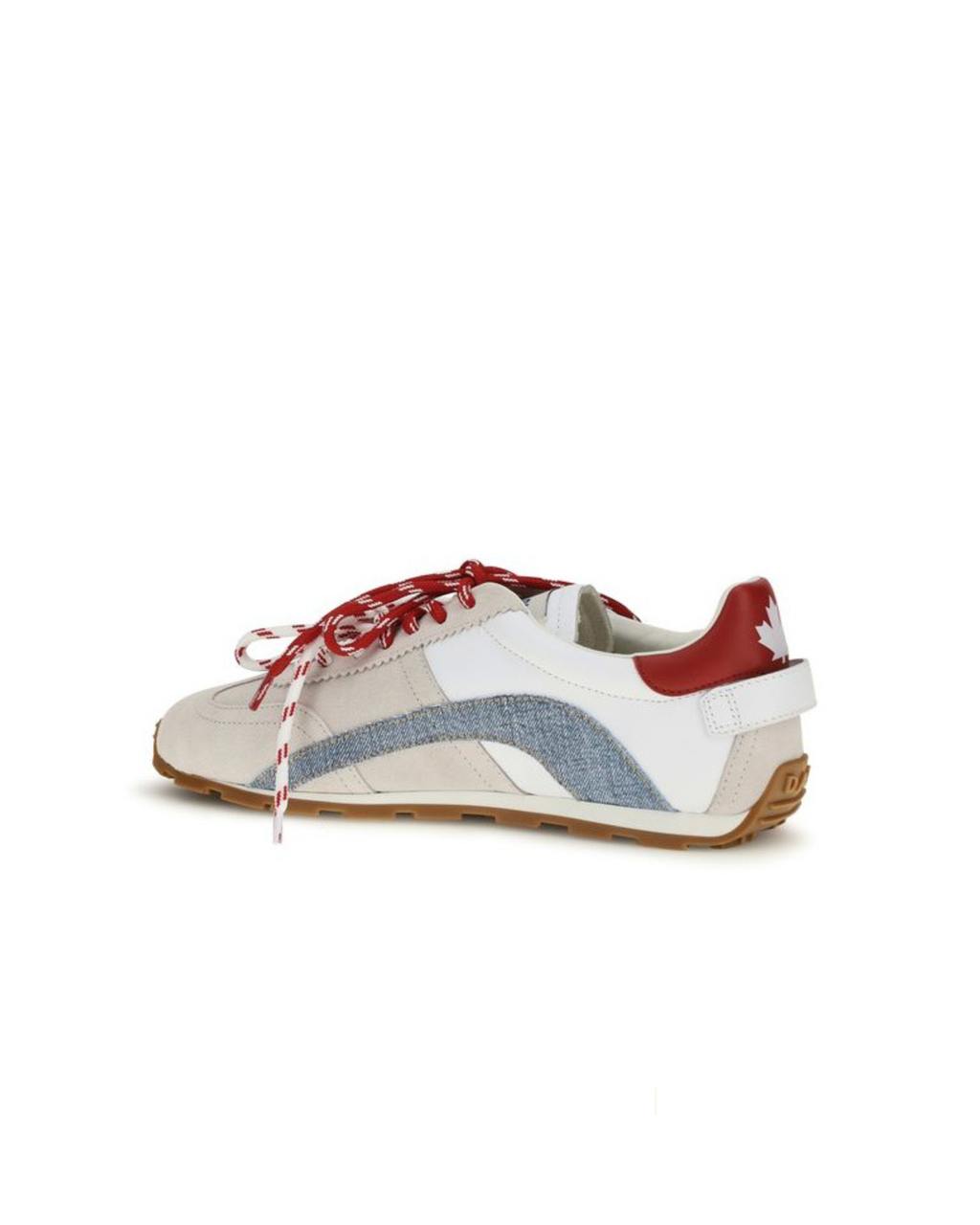 Dsquared2 – Sneakers in Suede, Pelle e Denim con Dettagli Rossi