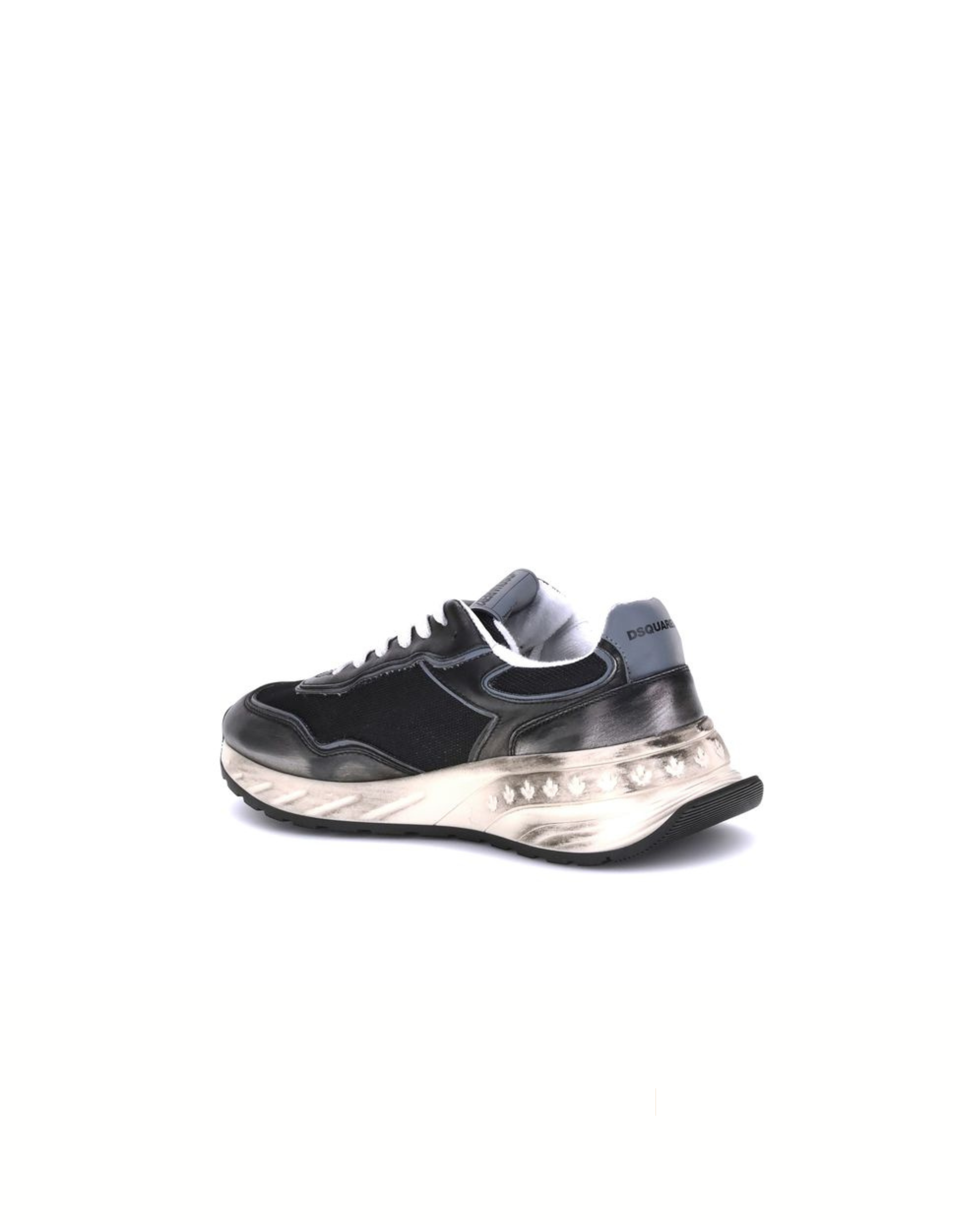 Dsquared2 – Sprinter Sneakers Nere Effetto Vintage