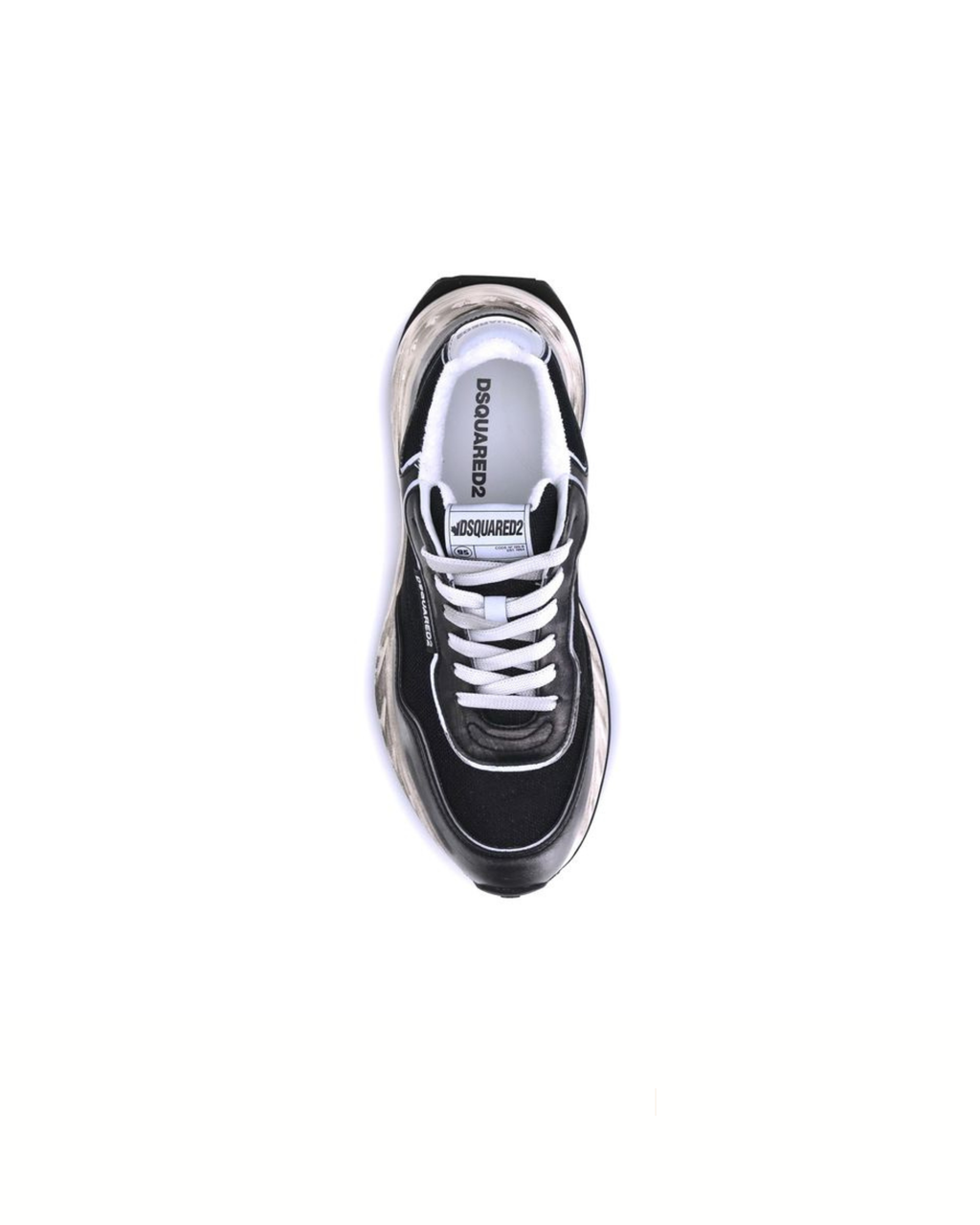 Dsquared2 – Sprinter Sneakers Nere Effetto Vintage