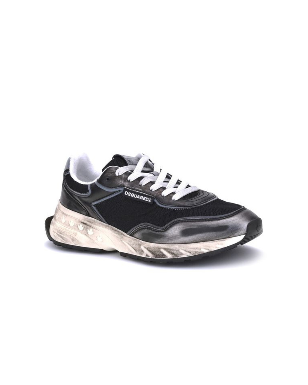 Dsquared2 – Sprinter Sneakers Nere Effetto Vintage