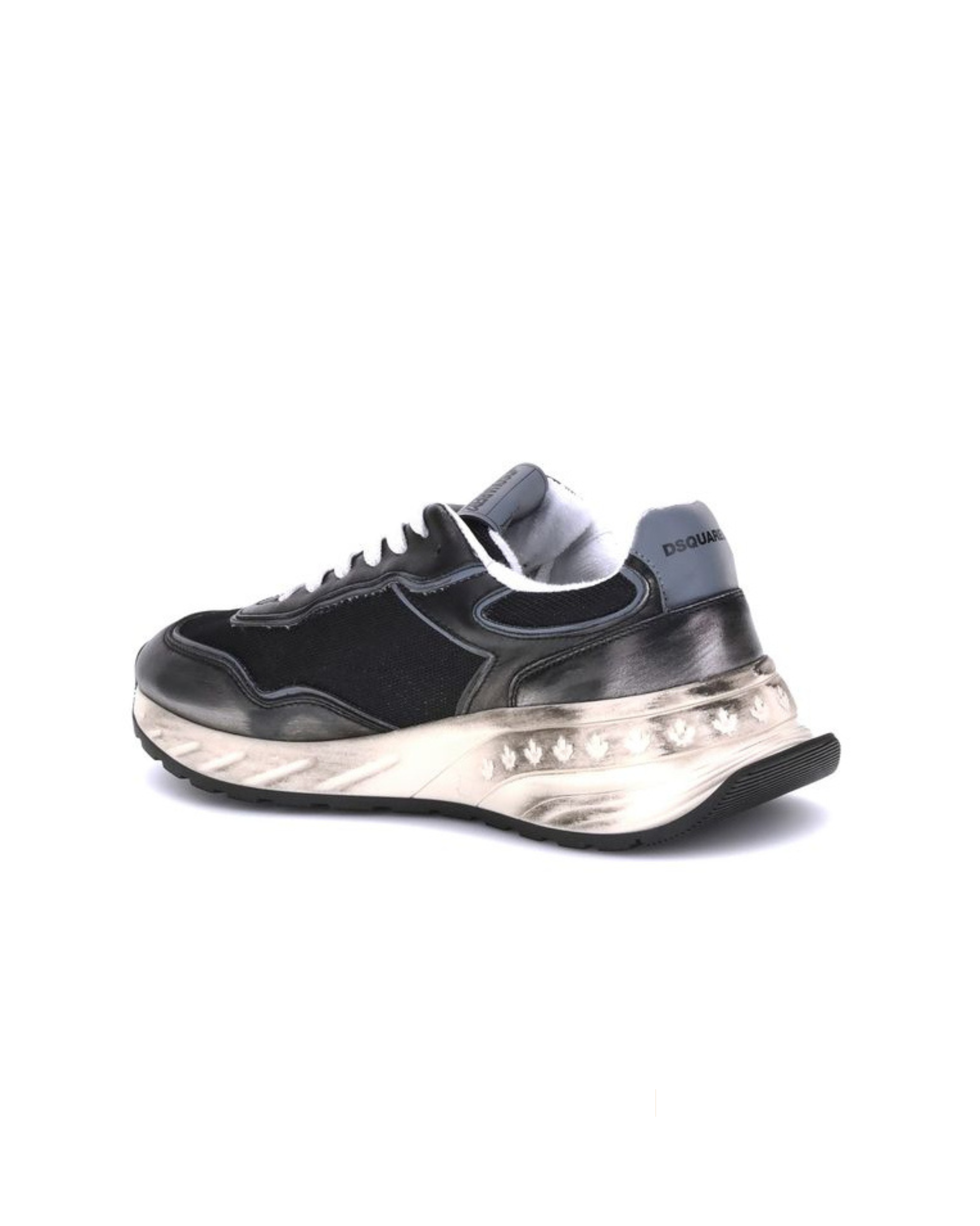 Dsquared2 – Sprinter Sneakers Nere Effetto Vintage