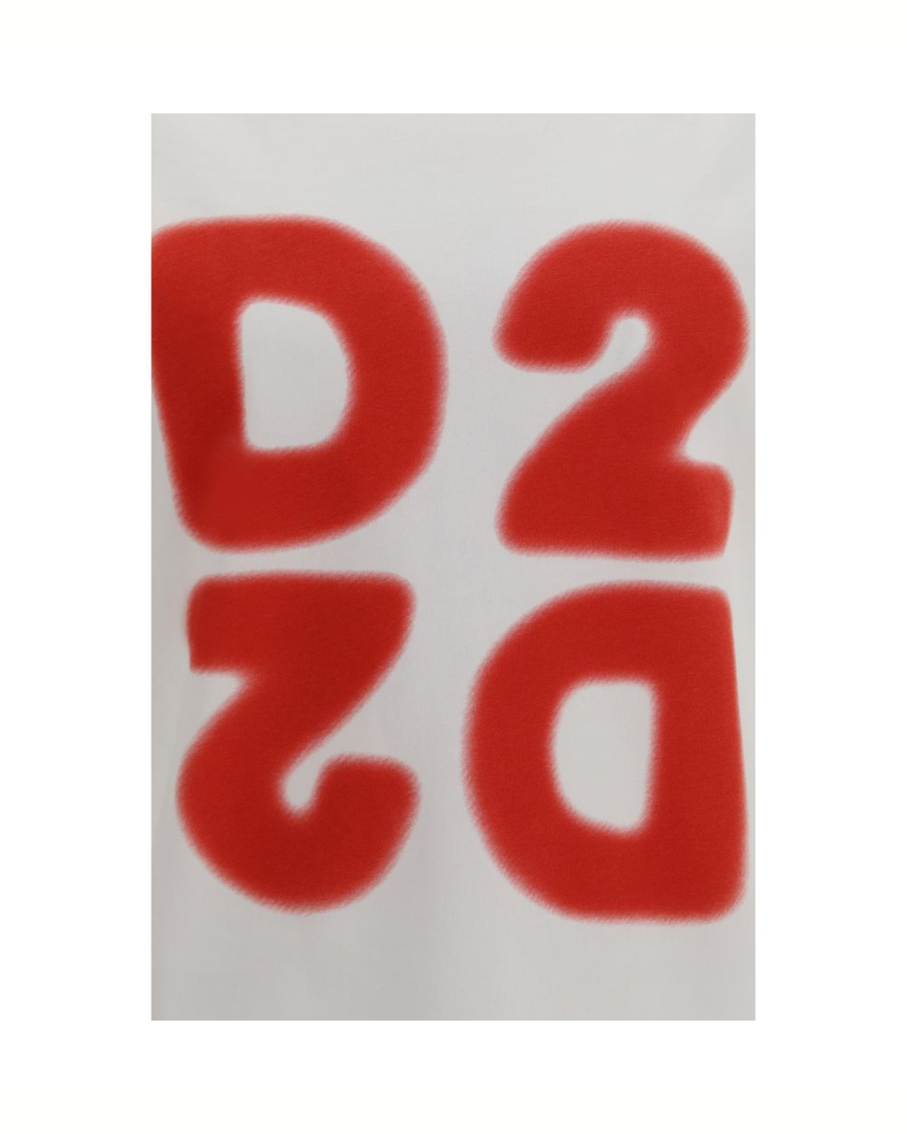 Dsquared2 T-Shirt Bianca con Stampa D2