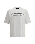 Dsquared2 – T-Shirt Heritage Established 1995 in Cotone Bianco