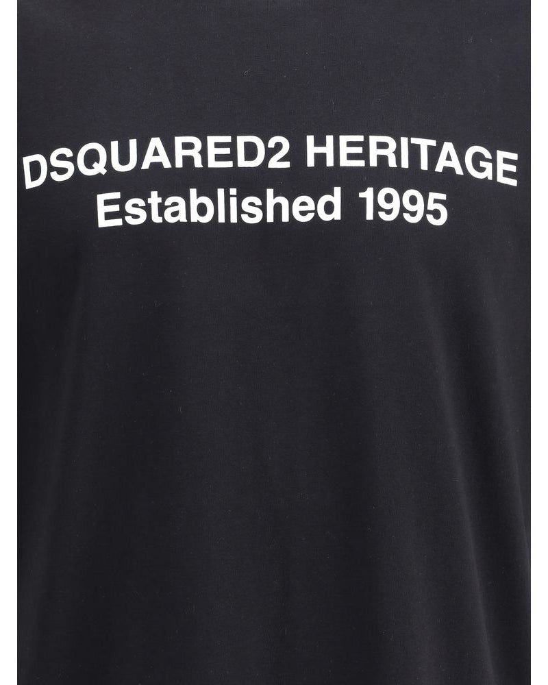 Dsquared2 – T-Shirt Heritage Established 1995 in Cotone Black
