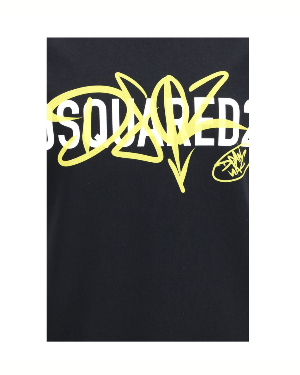 Dsquared2 T-Shirt Nera con Logo Graffiti