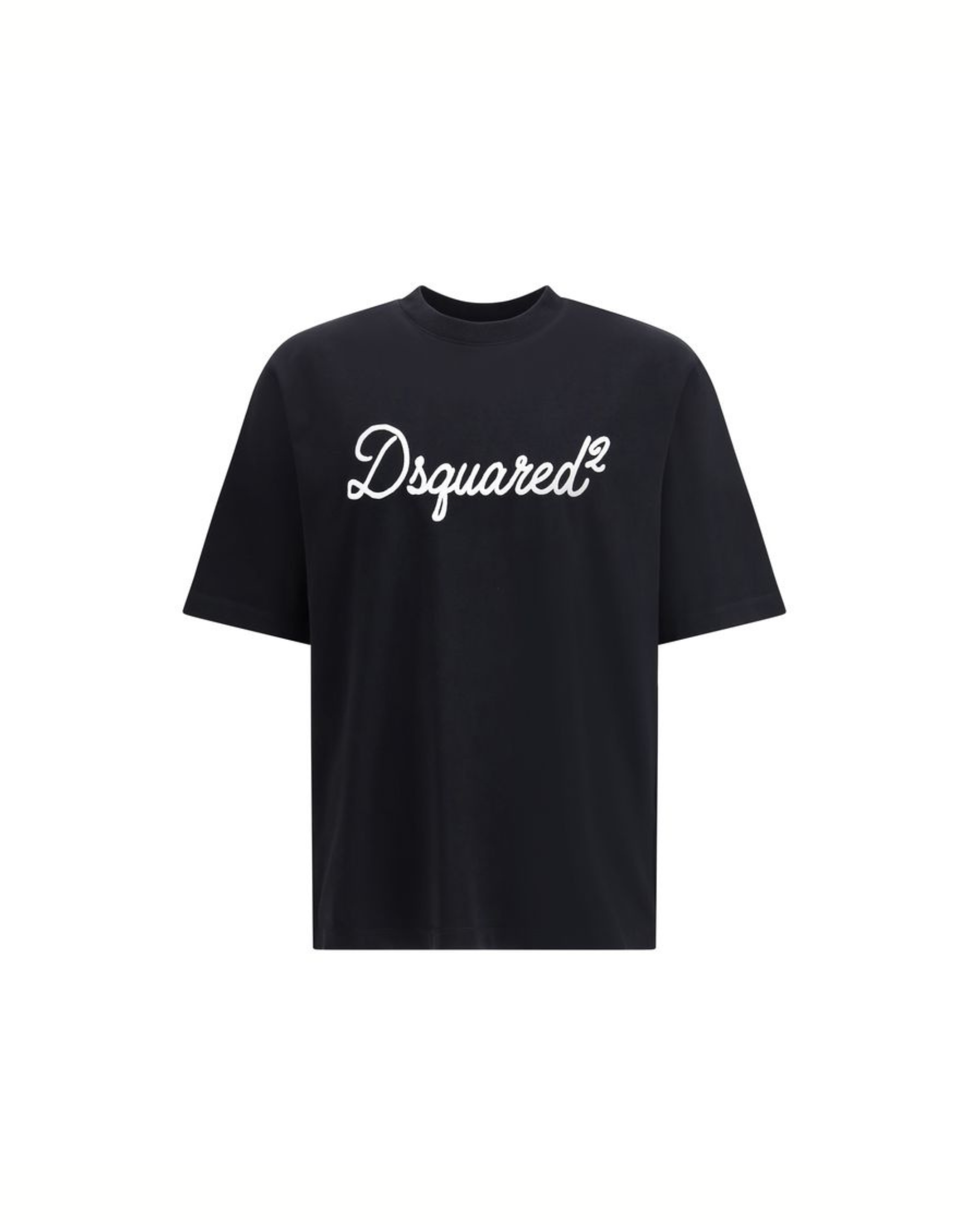Dsquared2 - T-Shirt Oversize Nera con Logo Ricamato