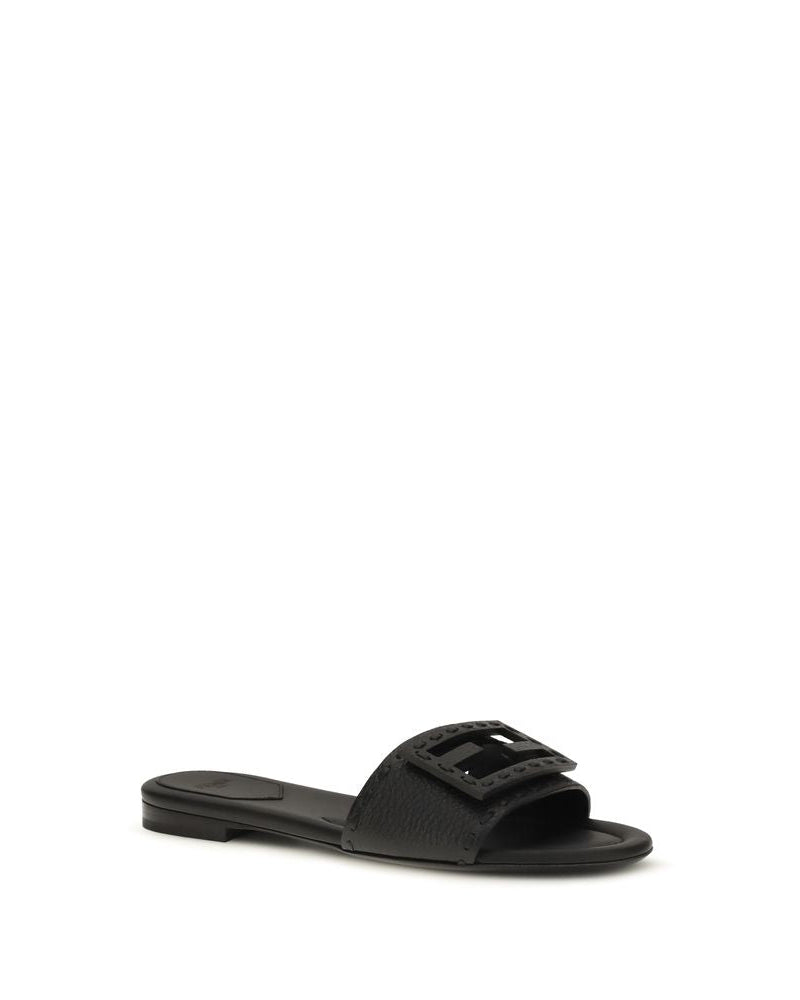 Fendi – Baguette Leather Slide Sandals