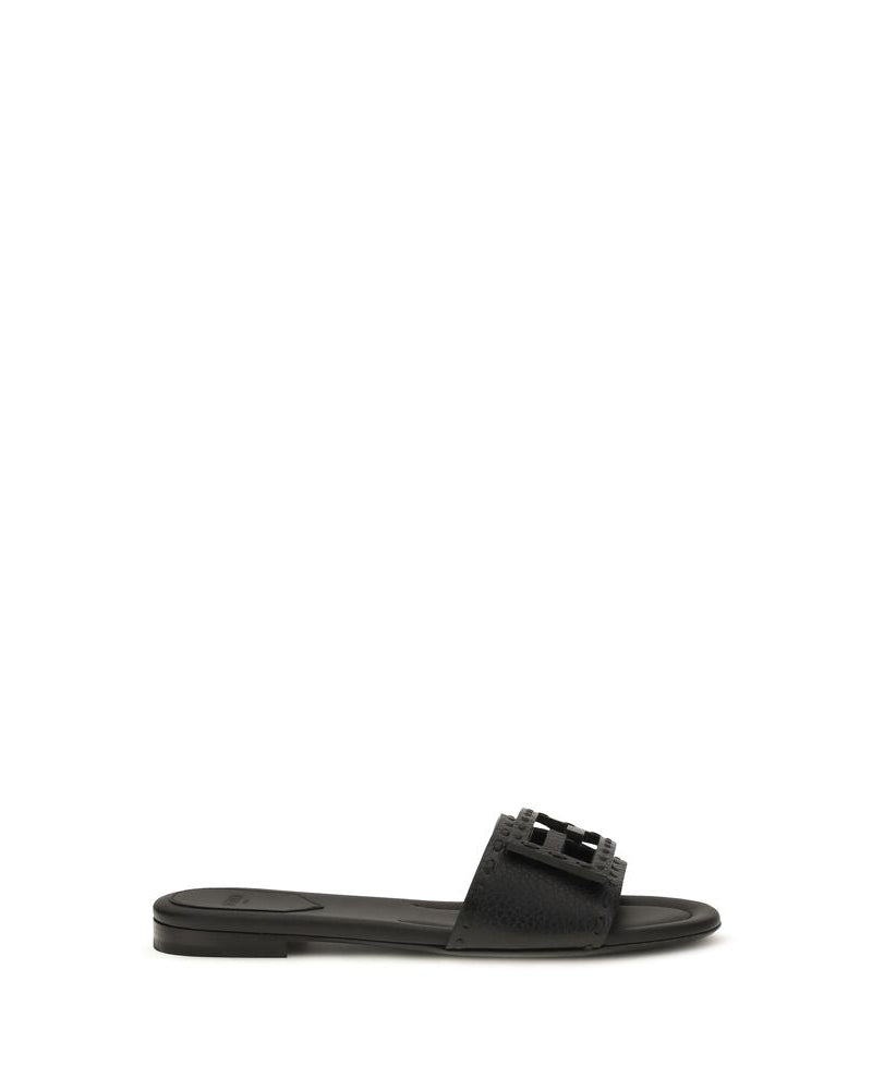 Fendi – Baguette Leather Slide Sandals