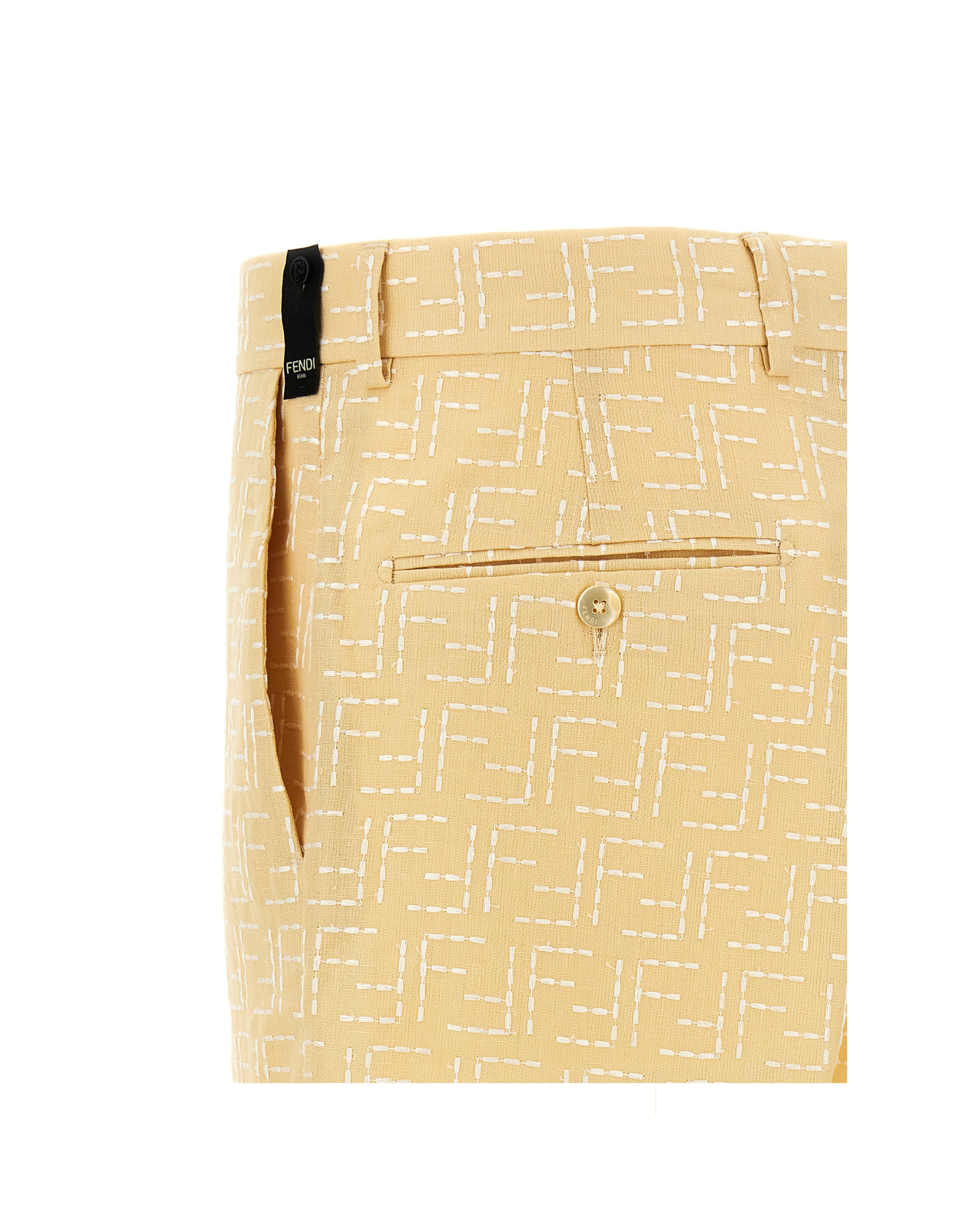 Fendi Bermuda in Lino Jacquard FF