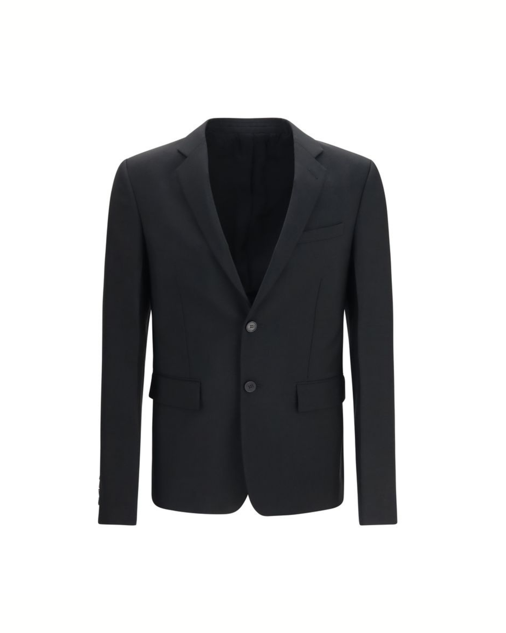 Fendi Blazer Monopetto in Mohair e Lana Nero