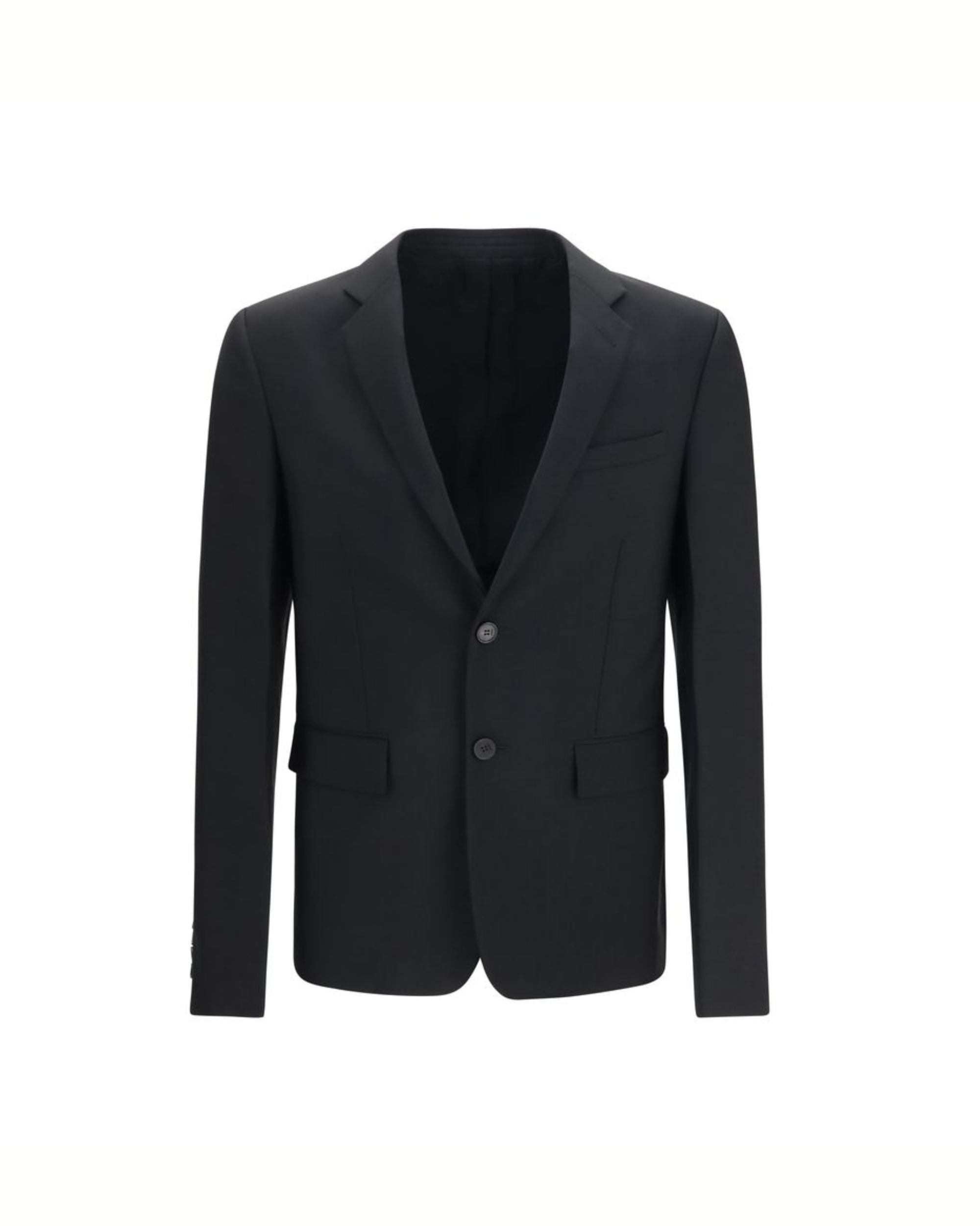 Fendi Blazer Monopetto in Mohair e Lana Nero