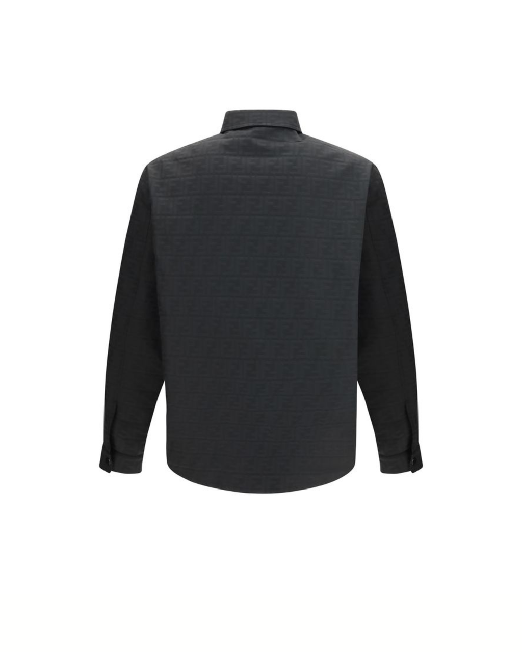 Fendi Camicia FF in Nylon Jacquard Nero