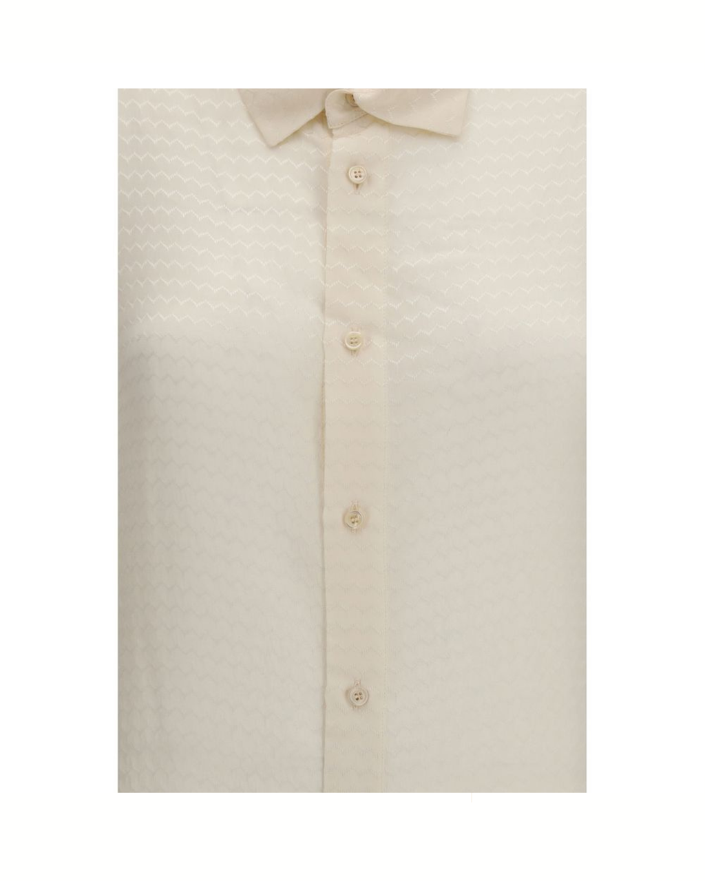 Fendi Camicia in Seta Jacquard Chevron