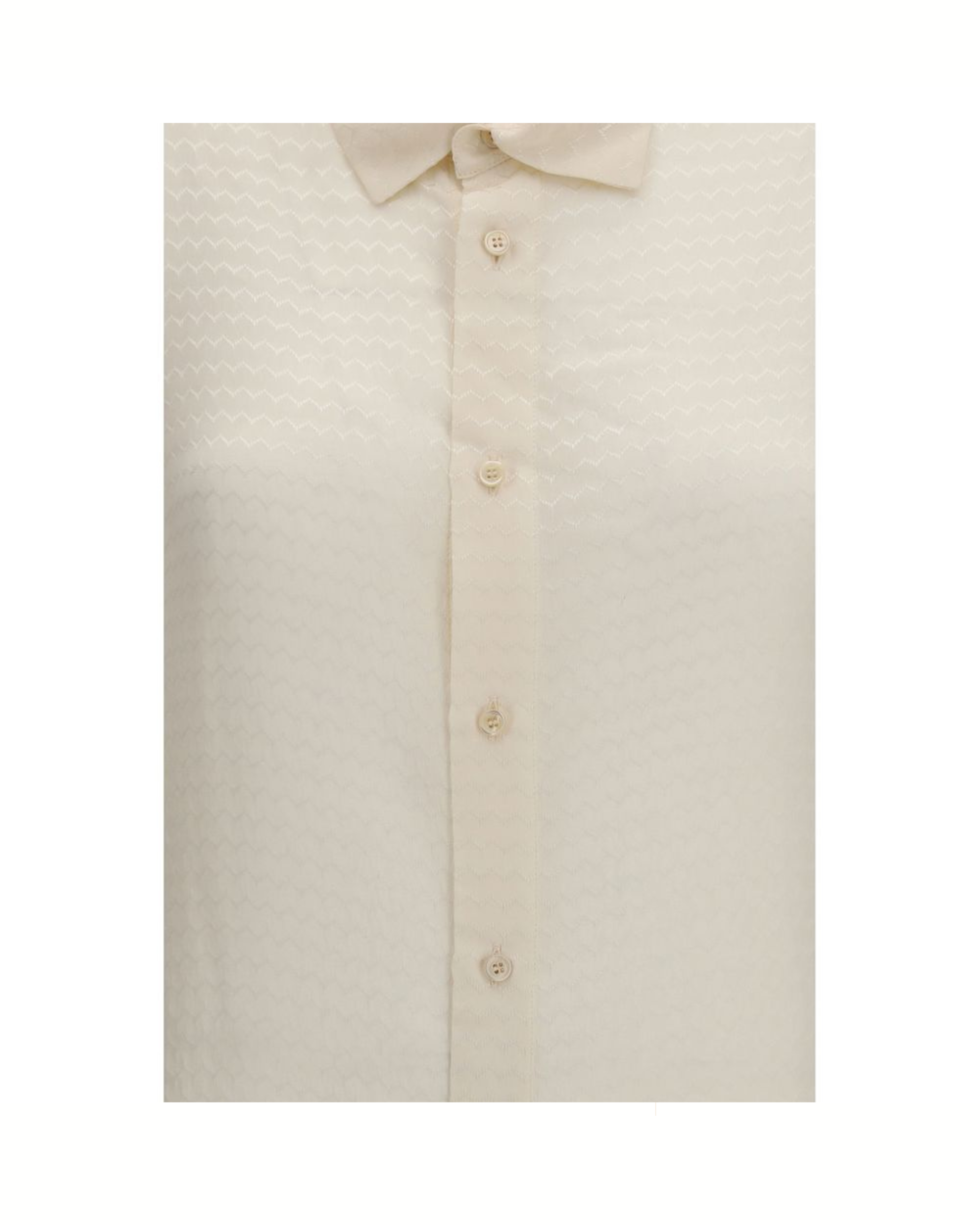 Fendi Camicia in Seta Jacquard Chevron