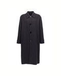 Fendi Cappotto Lungo in Lana Vergine e Seta