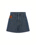 Fendi Chambray Denim Shorts Blue