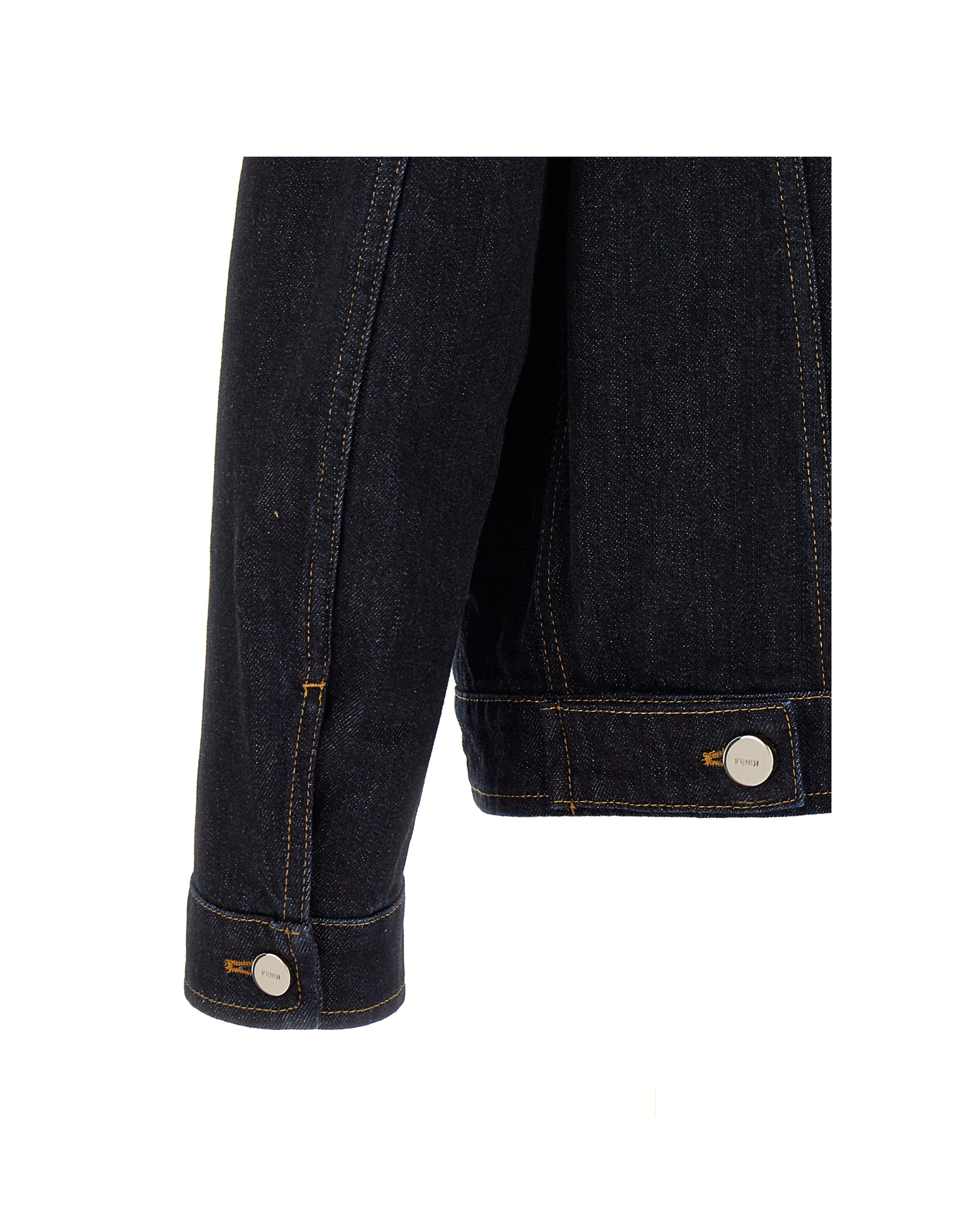 Fendi Crest Embroidered Denim Jacket