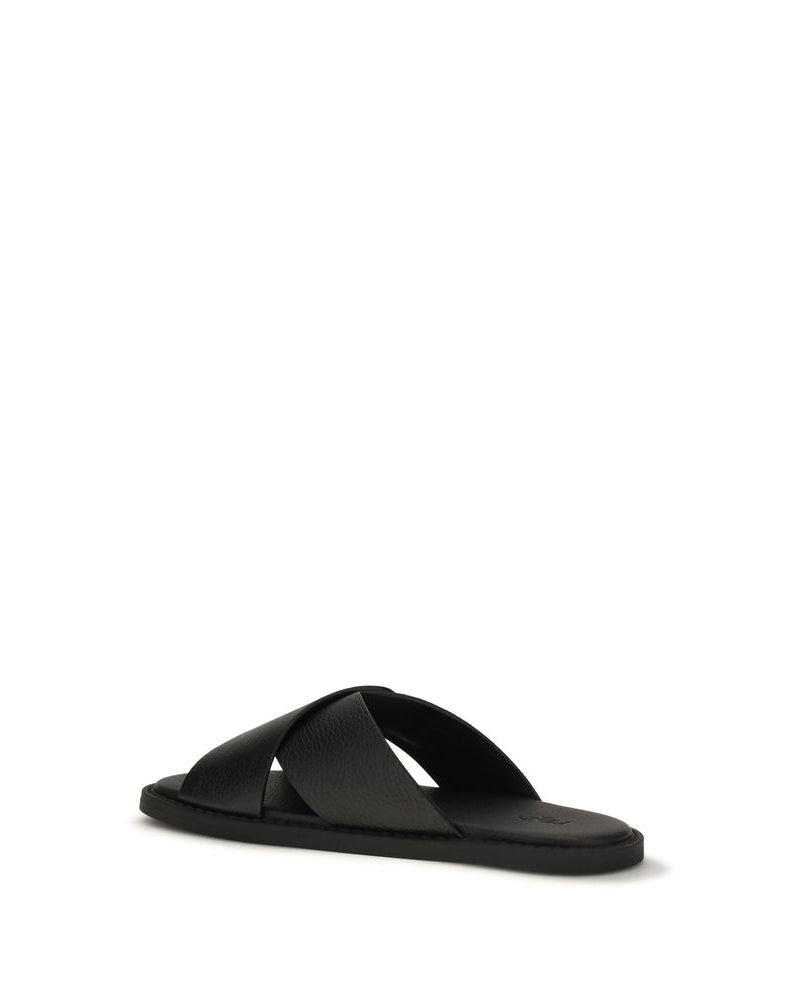 Fendi – Cross Strap Leather Slide Sandals