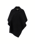 Fendi Double Wool Cape in Lana Vergine Nera
