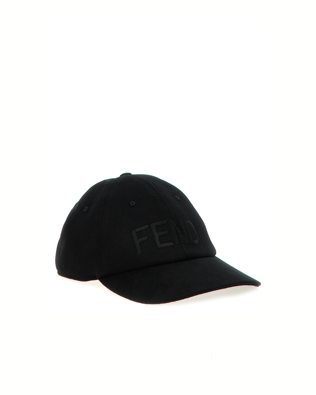 Fendi Embroidered Logo Cotton Baseball Cap