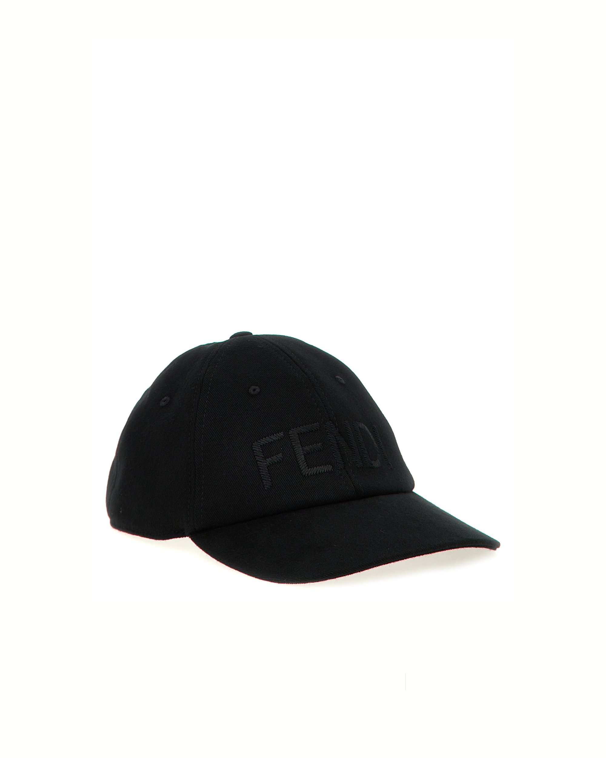 Fendi Embroidered Logo Cotton Baseball Cap