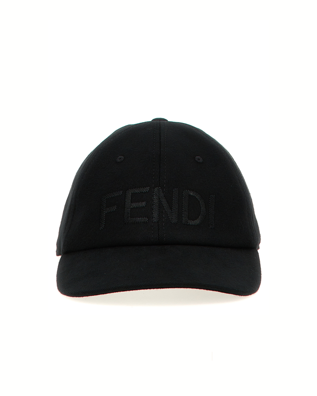 Fendi Embroidered Logo Cotton Baseball Cap