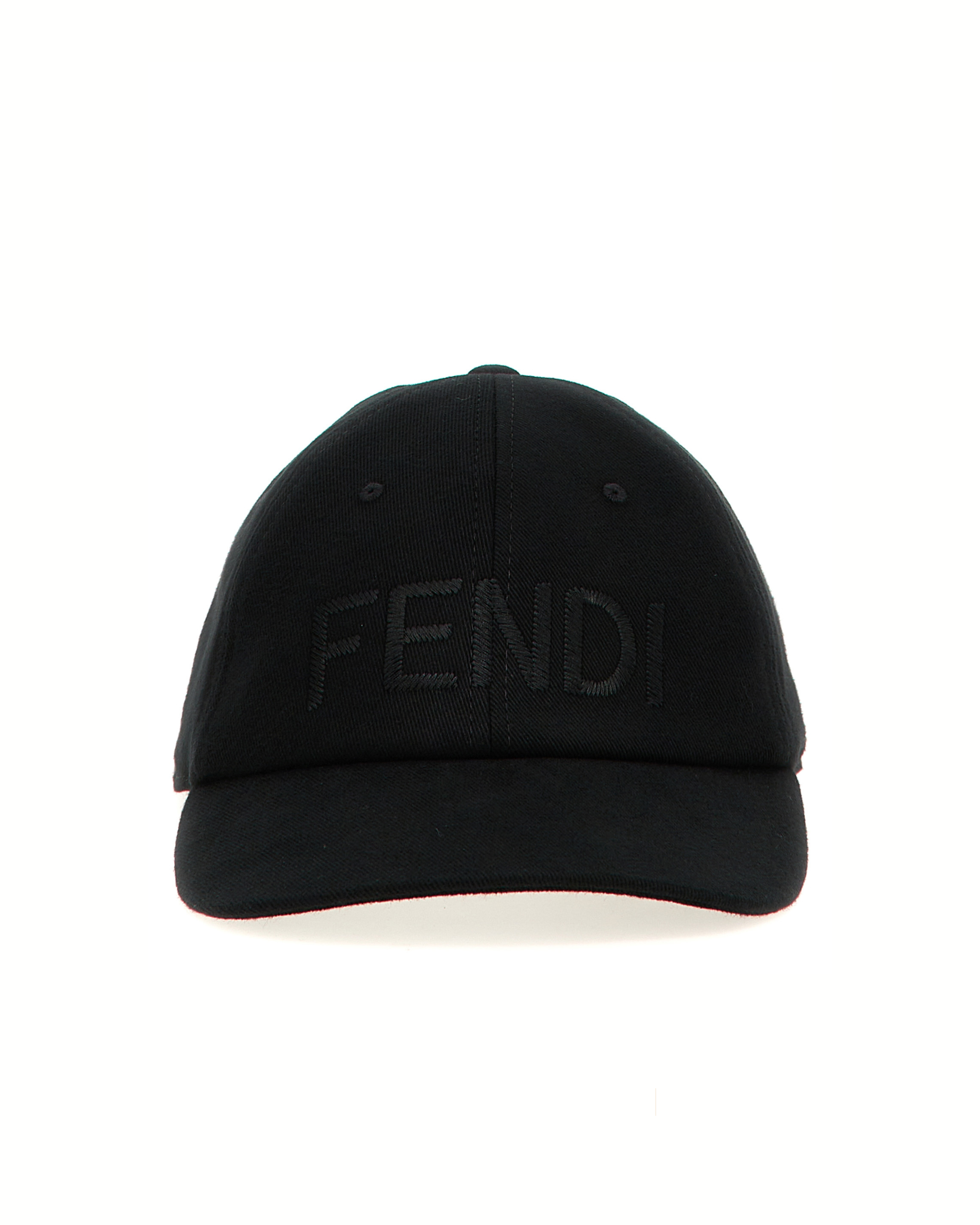 Fendi Embroidered Logo Cotton Baseball Cap
