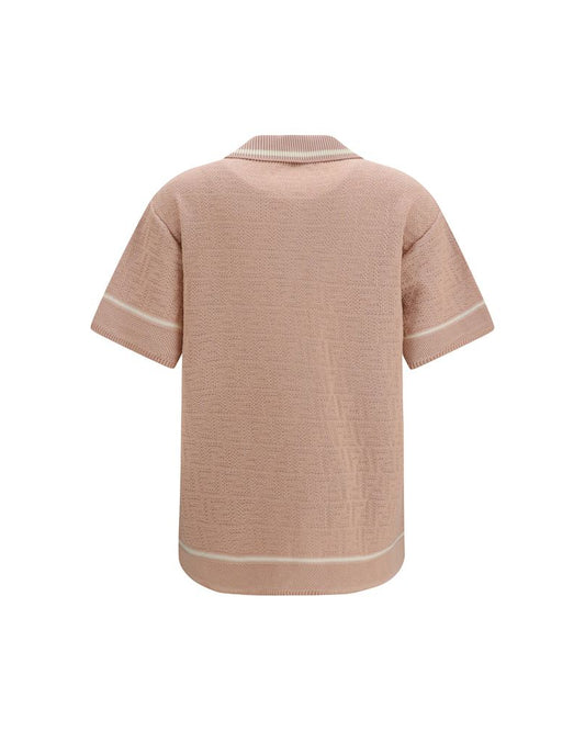 Fendi – FF All-Over Crochet Shirt Pink