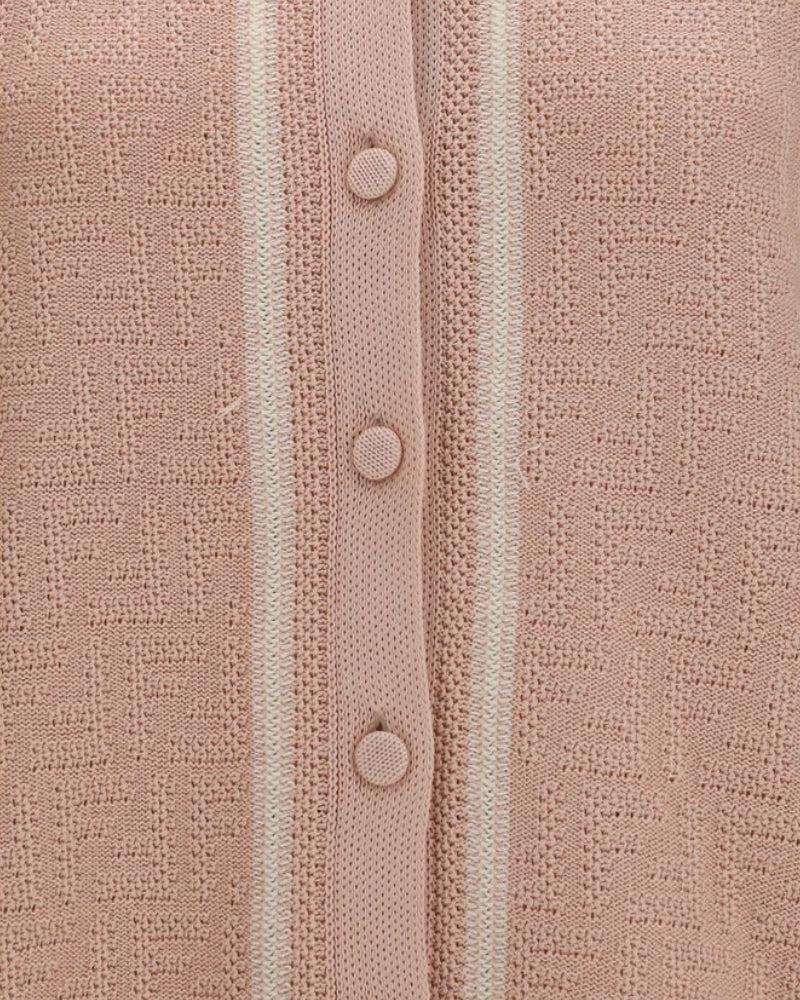 Fendi – FF All-Over Crochet Shirt Pink