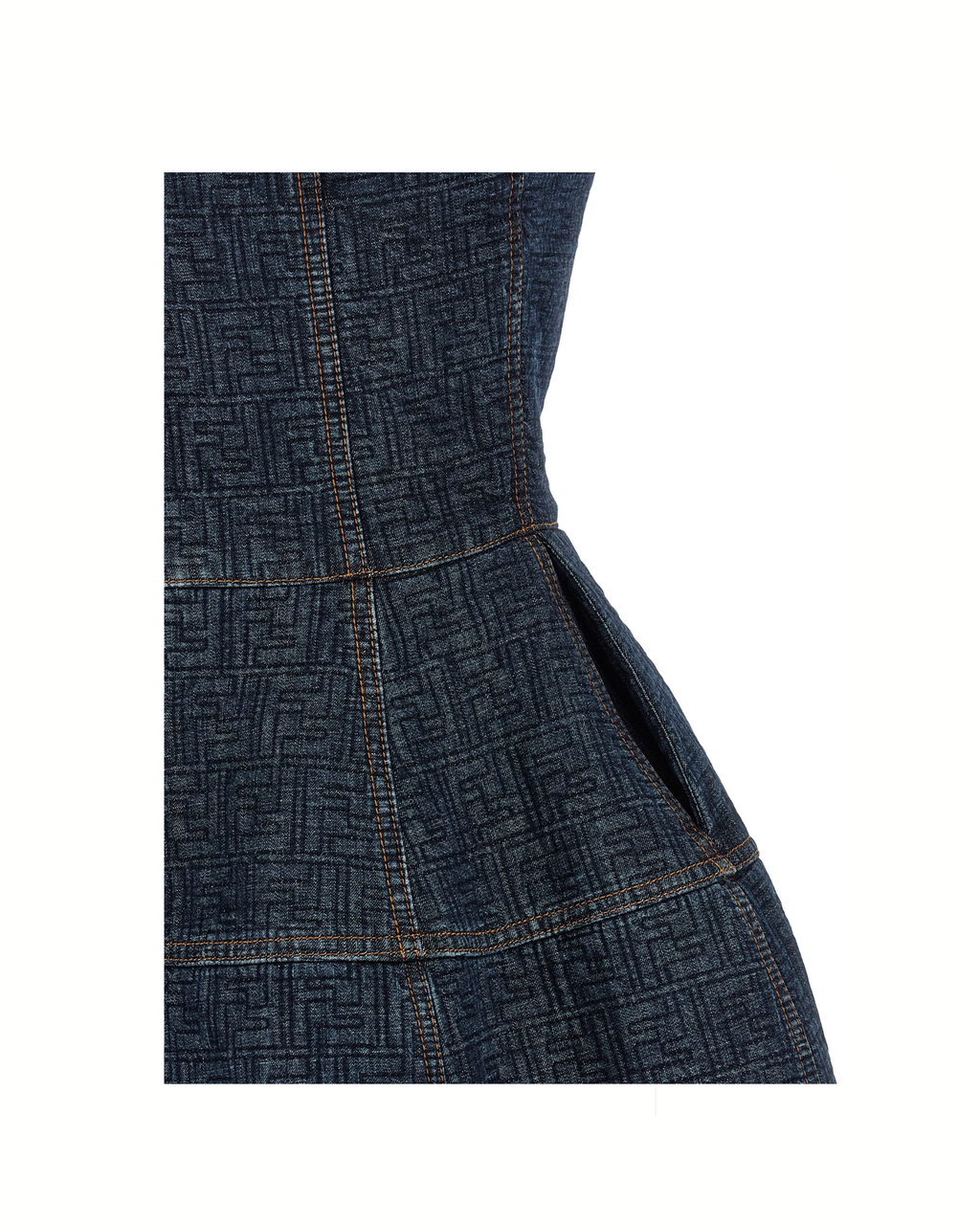 Fendi FF Denim Mini Dress Blue