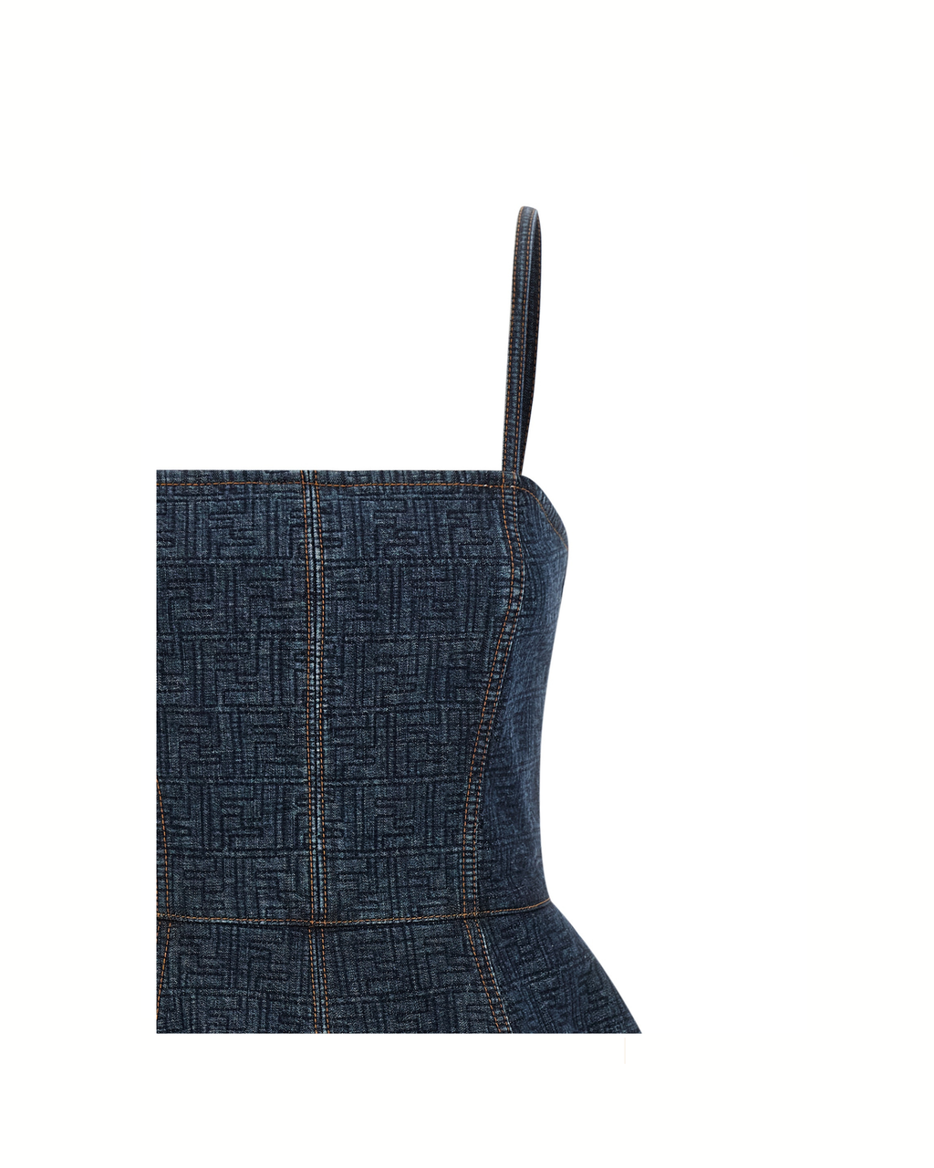 Fendi FF Denim Mini Dress Blue
