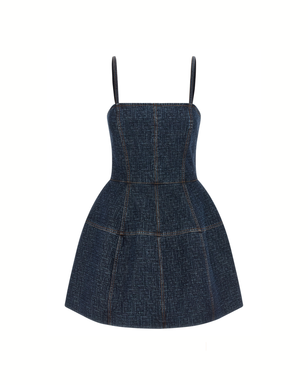 Fendi FF Denim Mini Dress Blue