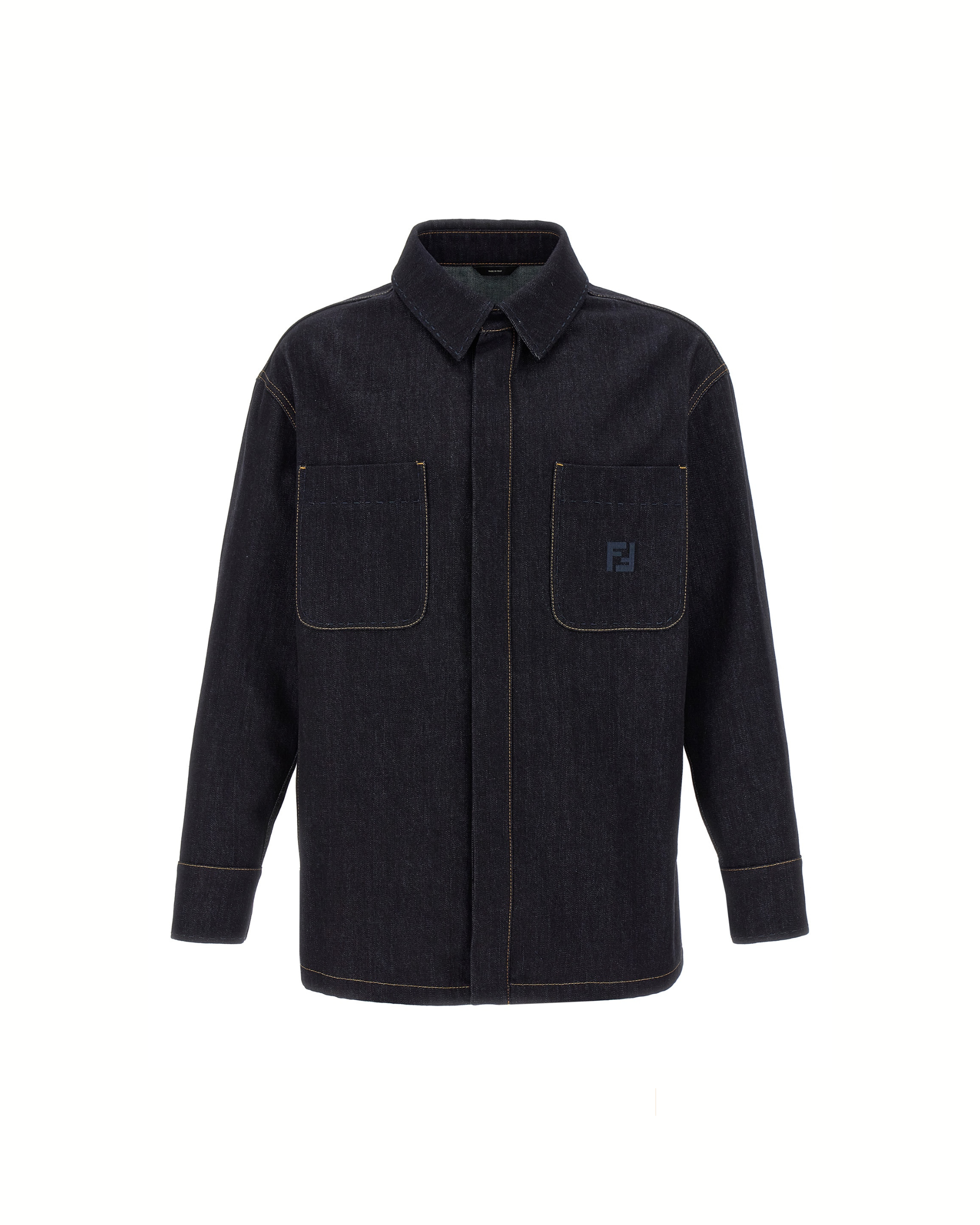 Fendi FF Embroidered Denim Jacket