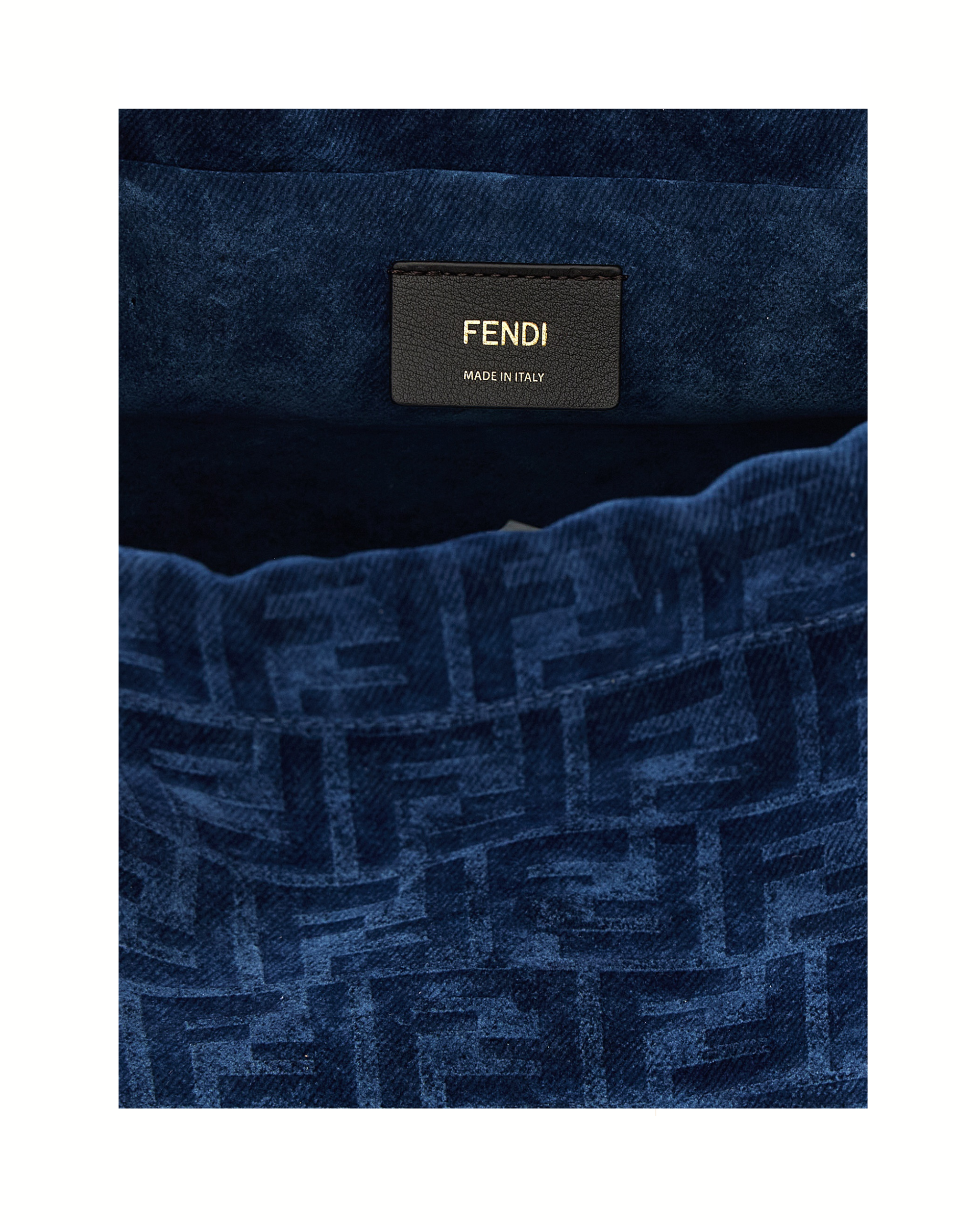 Fendi FF Flocked Denim Backpack