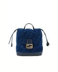 Fendi FF Flocked Denim Backpack
