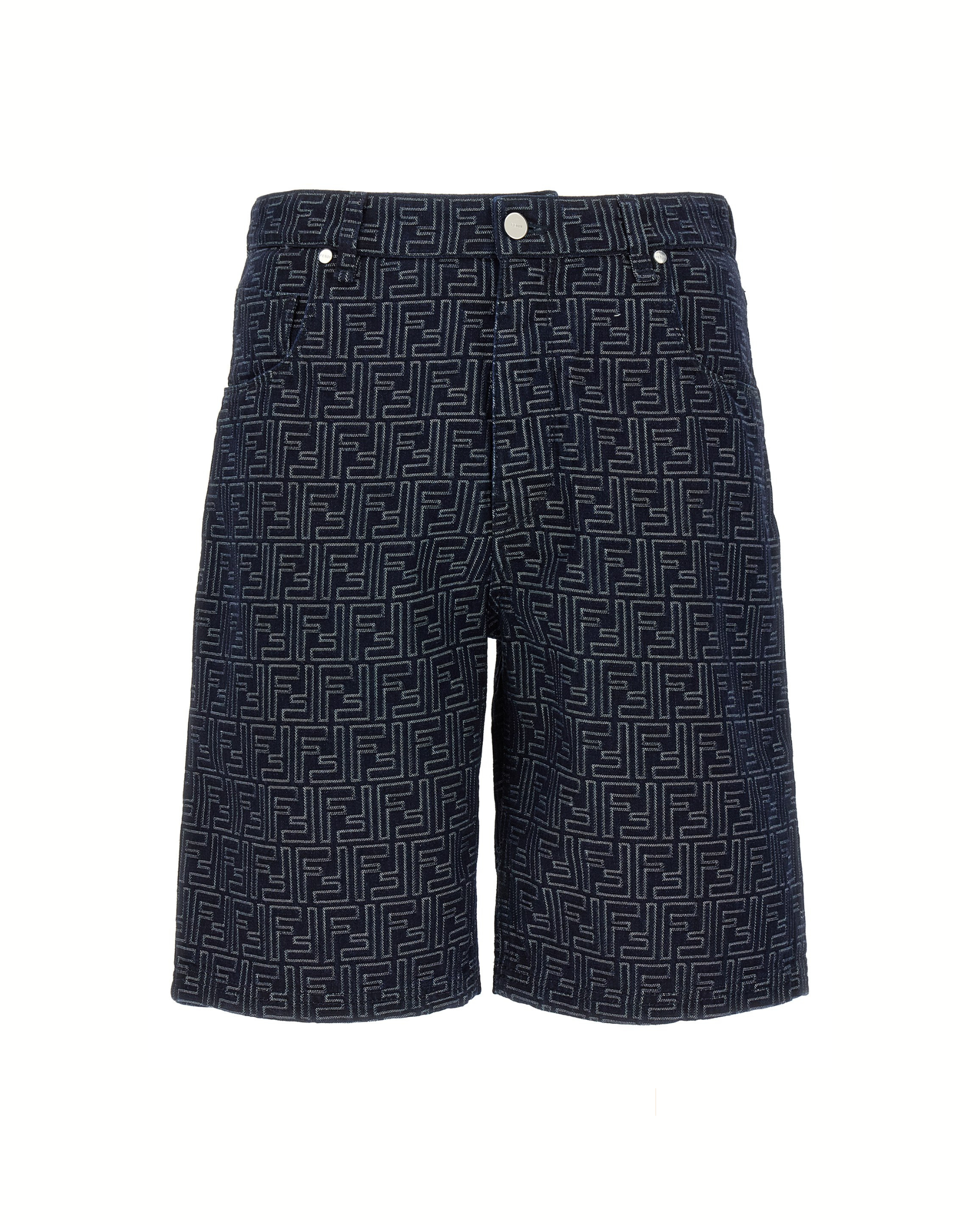 Fendi FF Jacquard Bermuda Shorts Blue