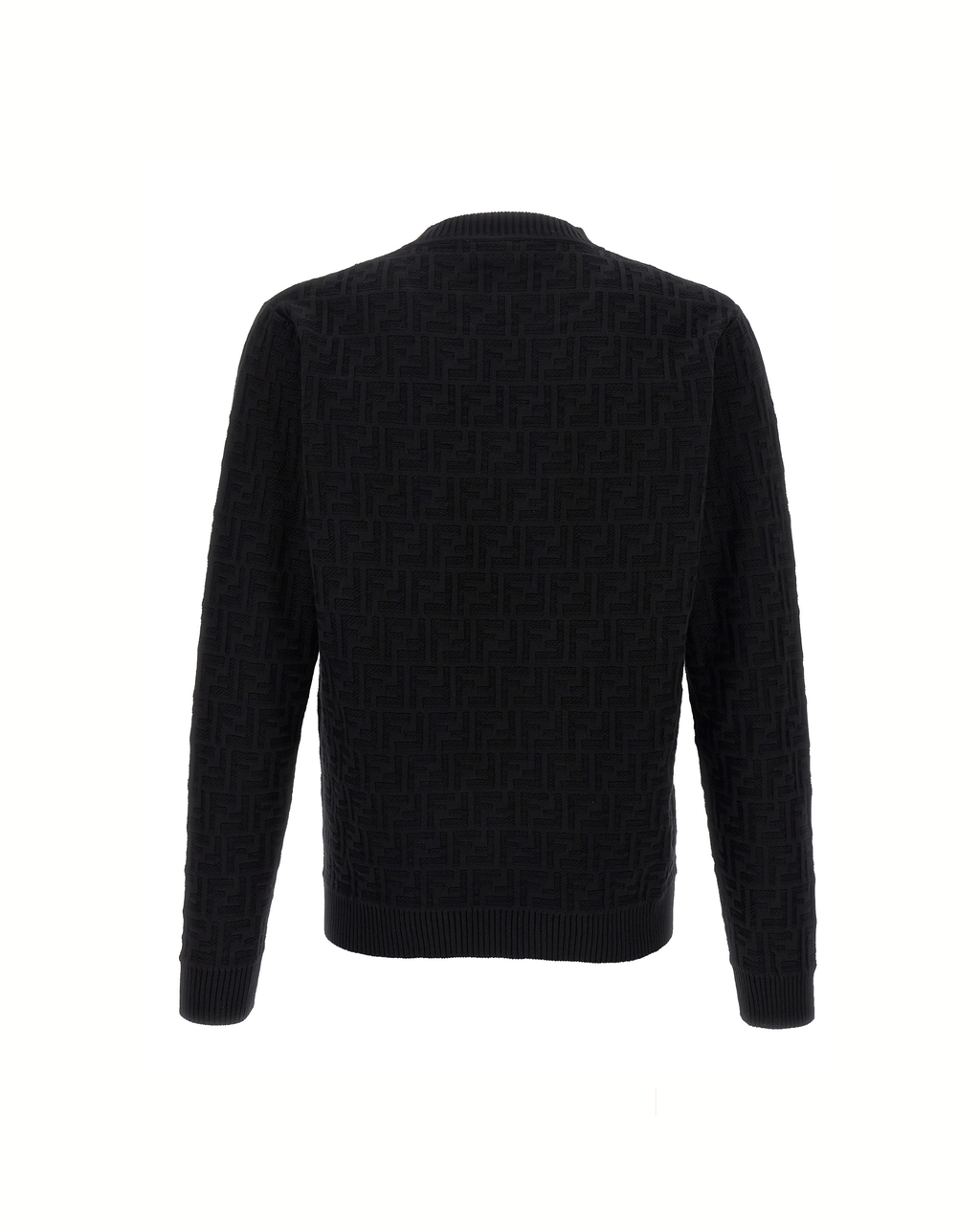 Fendi FF Jacquard Cotton Sweater Black