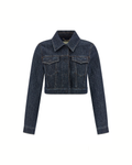 Fendi FF Jacquard Denim Cropped Jacket