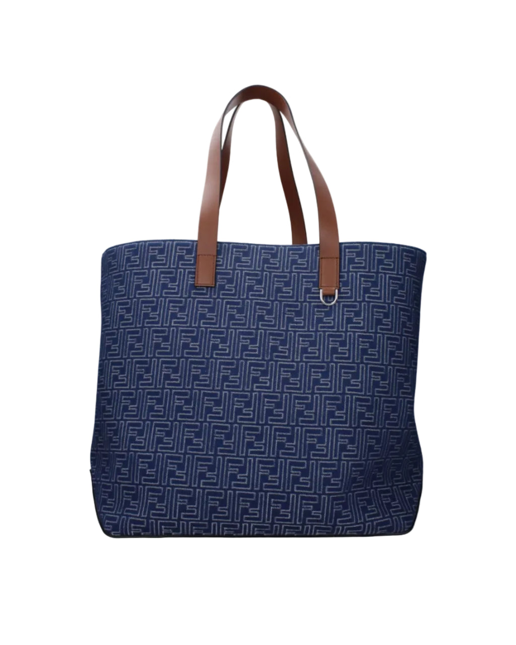 Fendi – FF Jacquard Tote Shoulder Bag Blue