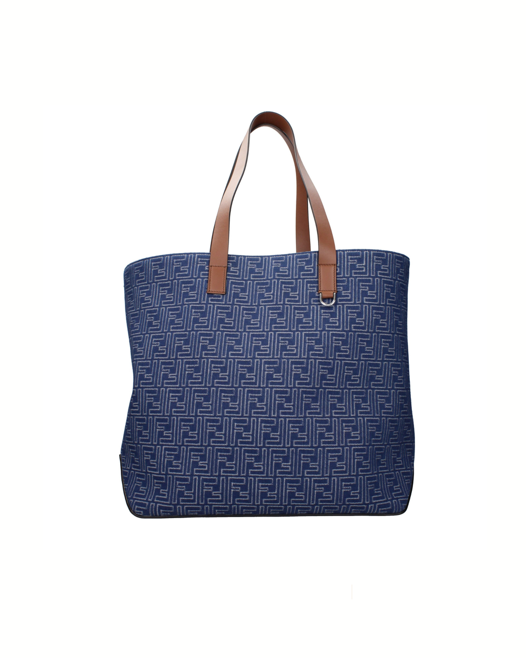 Fendi – FF Jacquard Tote Shoulder Bag Blue