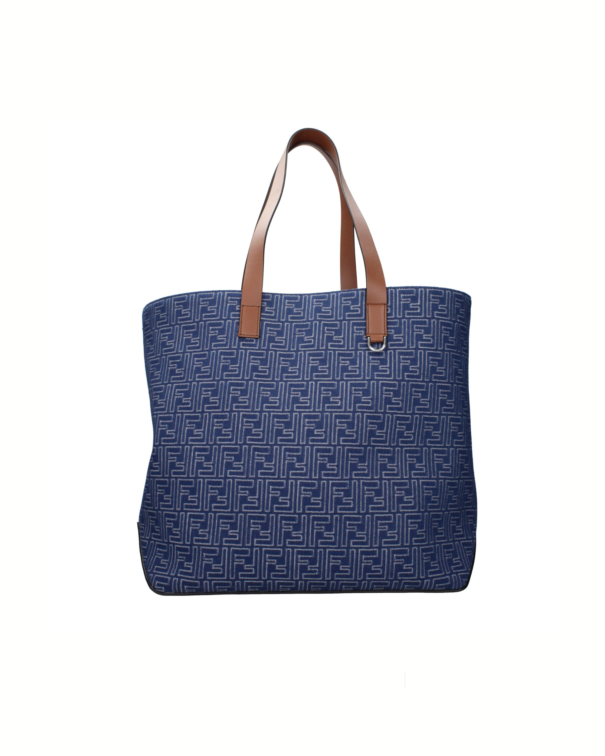 Fendi – FF Jacquard Tote Shoulder Bag Blue