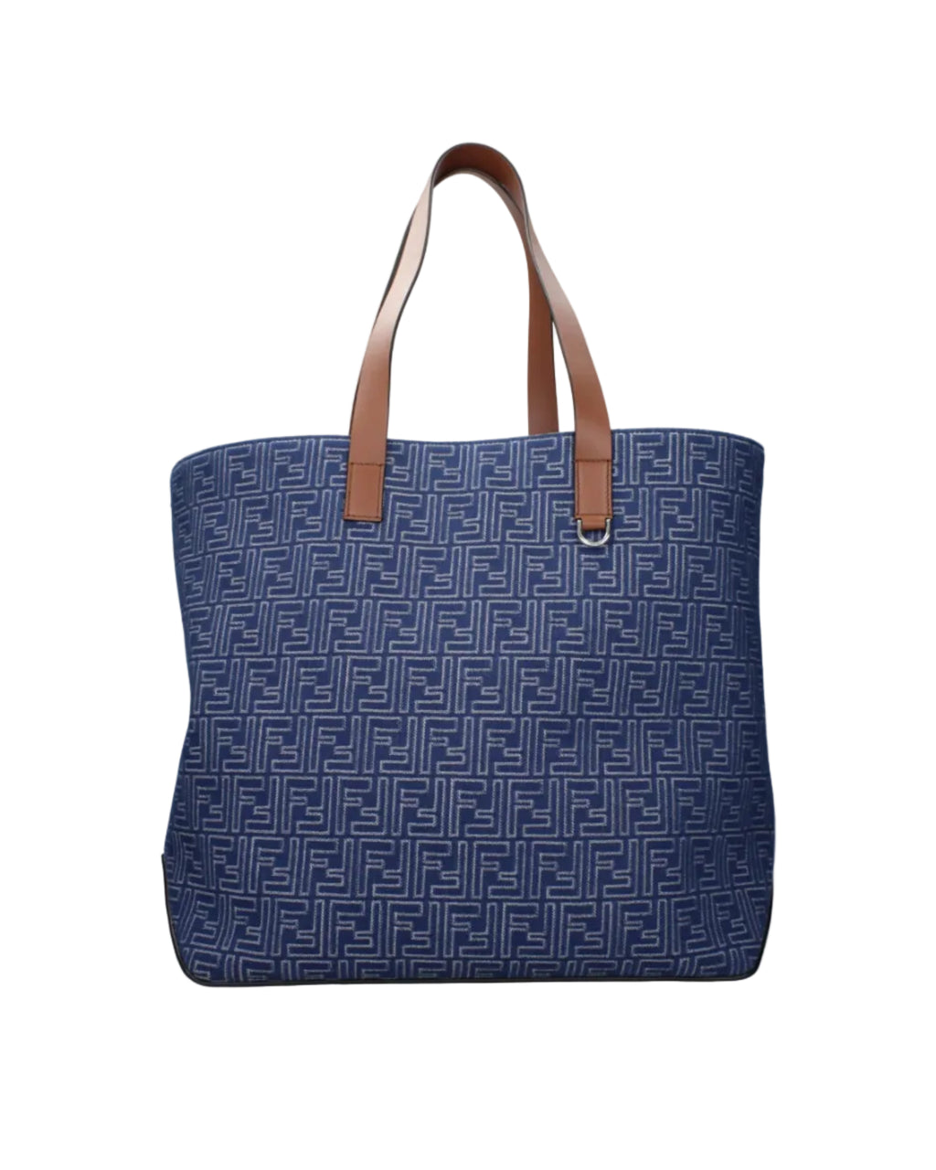Fendi – FF Jacquard Tote Shoulder Bag Blue