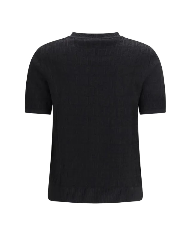 Fendi – FF Knit Cotton T-Shirt Black