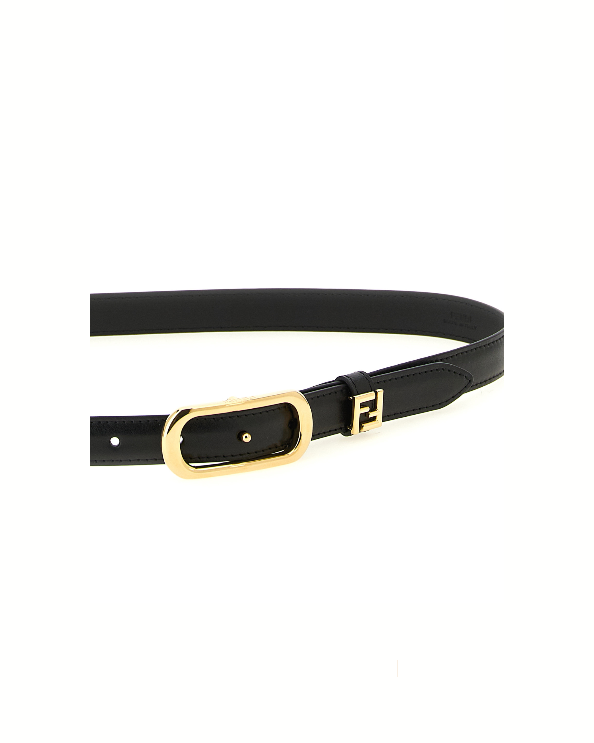 Fendi FF Leather Belt Black