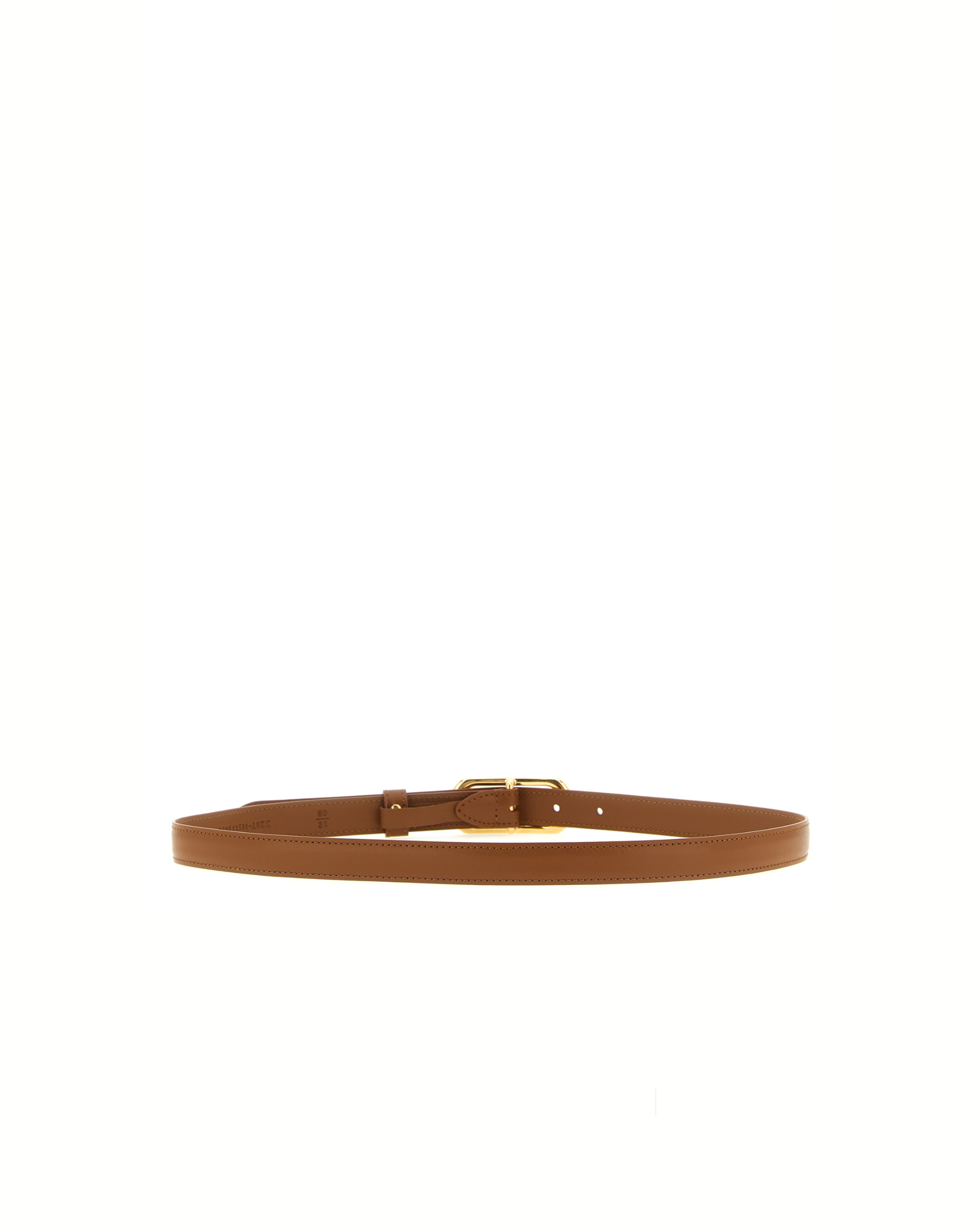 Fendi FF Leather Belt Brown